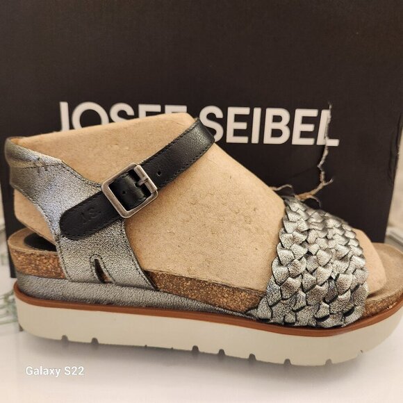 Josef Seibel Women's Clea 16 Woven Leather Platform Sandals. NIB. EU 38/US 7-7.5 - Picture 1 of 12